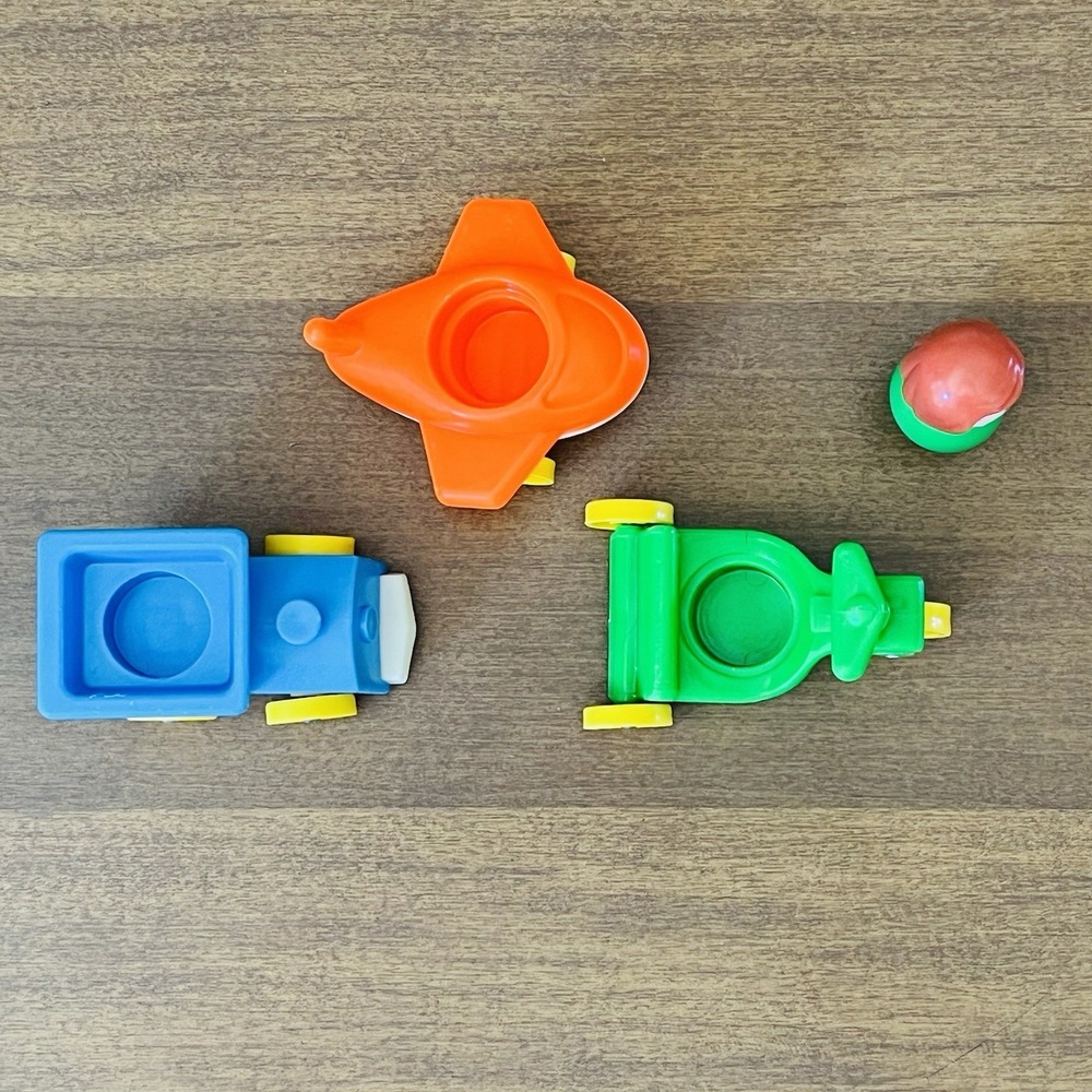 Vintage Fisher Price Little People Lot‎ Nursery Set Of 3 Ride On Toys Green Girl - Picture 5 of 10